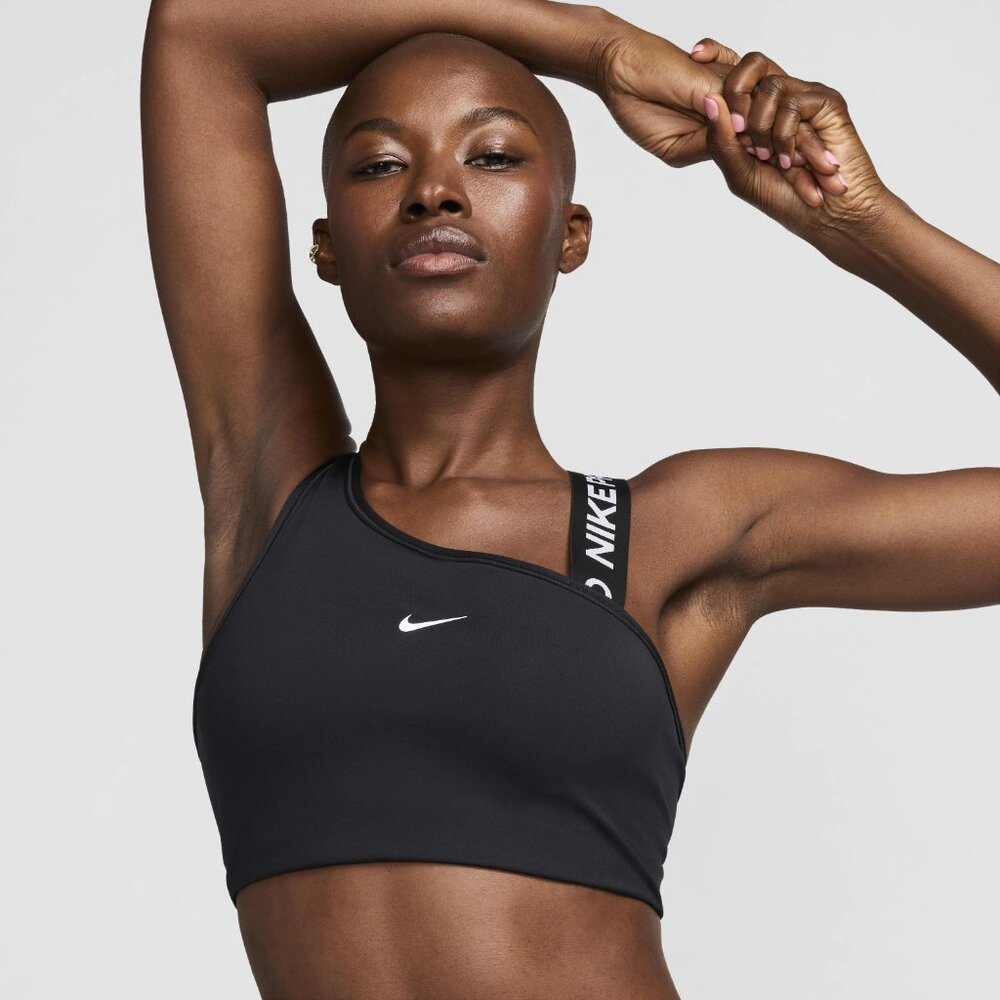 NIKE PRO Swoosh Asymmetrical Sports Bra Top M